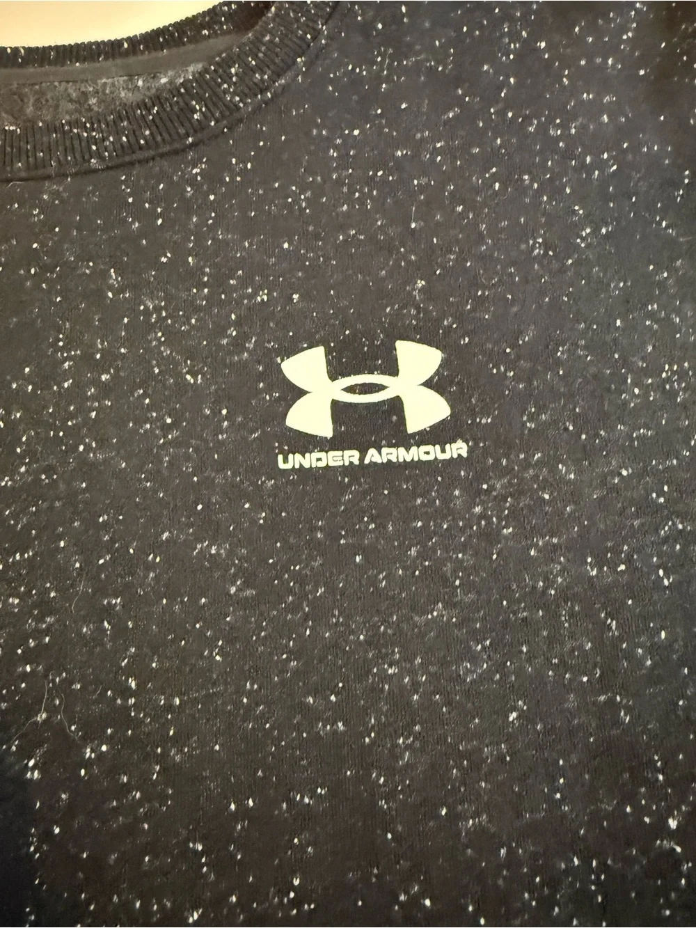Under Armour Men’s Black Speckle Crewneck Long Sleeve Sz XL